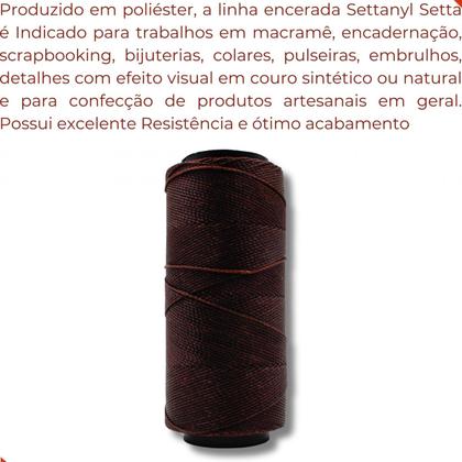 Imagem de Linha encerada settanyl em poliester com 100g