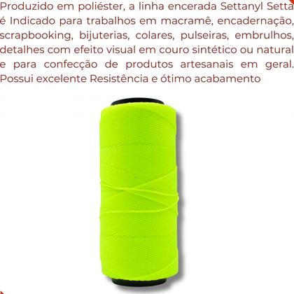 Imagem de Linha encerada settanyl em poliester com 100g