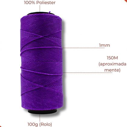 Imagem de Linha encerada settanyl em poliester com 100g