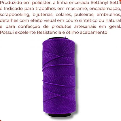 Imagem de Linha encerada settanyl em poliester com 100g