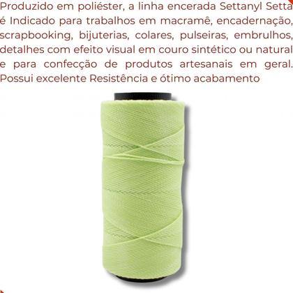 Imagem de Linha encerada settanyl em poliester com 100g