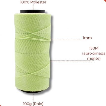 Imagem de Linha encerada settanyl em poliester com 100g