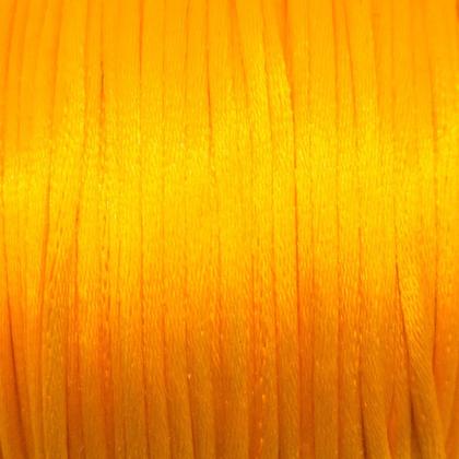 Imagem de Linha Fio Cetim Laranja 2mm Cordão Rabo de Rato 1 Rolo 45m 110g