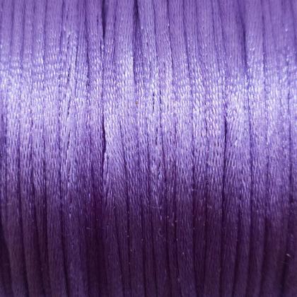 Imagem de Linha Fio Cetim Roxo 2mm Cordão Rabo de Rato 1 Rolo 45m 110g