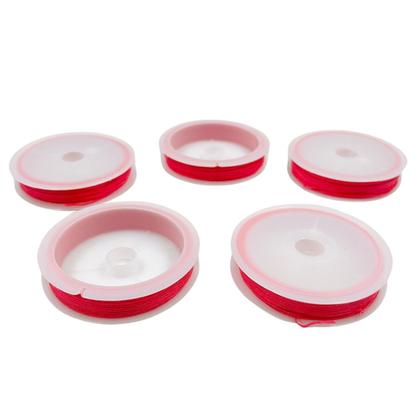 Imagem de Linha Fio Fibra Poliamida Rosa 1mm 1un 10 Metros Artesanato
