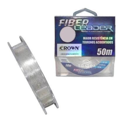 Imagem de Linha Fluorocarbon Fiber Leader Crown 0,40mm 22ib 50m Branca