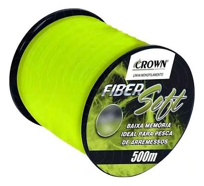 Imagem de Linha Mono Crown Fiber Soft Yellow 0,37mm 27lb/12,2kg - 500m