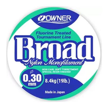 Imagem de Linha Monofilamento Owner Broad 19lb Verde (0,30mm - 150m)