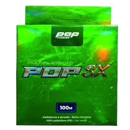 Imagem de Linha Multifilamento Pop 8x Resistente Verde Pop Fishing 100m