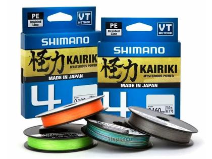 Imagem de Linha Multifilamento Shimano Kairiki 4X 0,31mm 50lbs/22,7kg - 300 Metros
