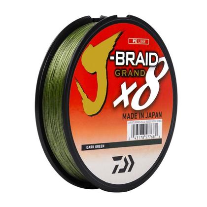 Imagem de Linha Pesca Multifilamento Daiwa J-braid 8 Fios 300 metros 0.28mm 30 Lbs