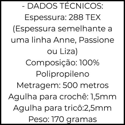 Imagem de Linha Princesa Moda Fio Grosso Cone com 500 Metros de 288 TEX Incomfio para Trança de Cabelo, Crochê, Tricô, Box Braids e Artesanato