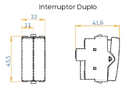 Imagem de Linha Sleek Interruptor Duplo Paralelo 10a 250v