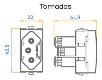 Imagem de Linha Sleek Tomada Padrão Brasileiro 2p+t 20a 250v