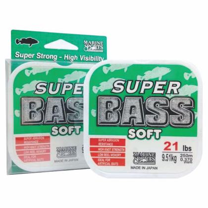Imagem de Linha Super Bass Soft 0,370 mm 21lb Monofilamento Verde 250m