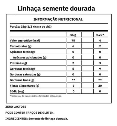 Imagem de Linhaça Dourada Em Grãos - Qualidade Premium