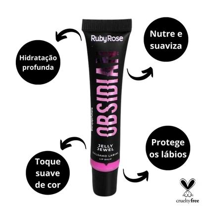 Imagem de Lip Balm Ruby Rose Obsidian Jelly Jewel Rhodonite 10ml