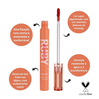Imagem de Lip fix tint ruby kisses bold orange llt01b 2ml