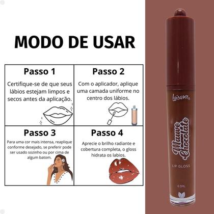 Imagem de Lip Gloss Labial Luisance Mauve Chocolate Cor 2