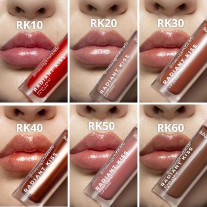 Imagem de Lip Gloss Labial Radiant Kiss Ruby Rose Várias Cores