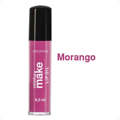 Imagem de Lip Oil Gloss Labial Hidratante De Morango Não Pegajoso Minha Make Odorata 6,5ml REF 2422