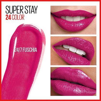 Imagem de Lipcolor 2 passos Superstay 24hr Maybelline New York, Fuchsia 24/7