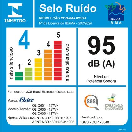 Imagem de Liquidificador 1100 Full Oster Cinza 3,2L