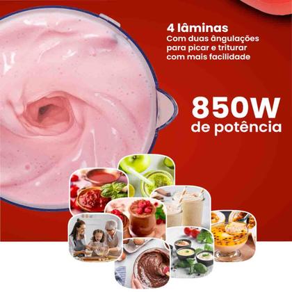 Imagem de Liquidificador Agrato Forza 850w Jarra 1,5l 127v vermelho