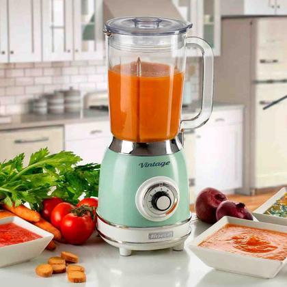 Imagem de Liquidificador ariete vintage copo de vidro 1,5l 1000w verde 220v 00c058304arbr