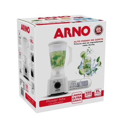 Imagem de Liquidificador Arno Limpa Fácil Power Mix 2 L Branco Com Jarra De Polipropileno 127v