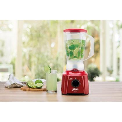 Imagem de Liquidificador Arno LQ11 Power Mix  Copo de Plástico 2 Velocidades + Pulsar 550W Vermelho