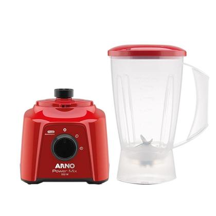 Imagem de Liquidificador Arno LQ11 Power Mix  Copo de Plástico 2 Velocidades + Pulsar 550W Vermelho