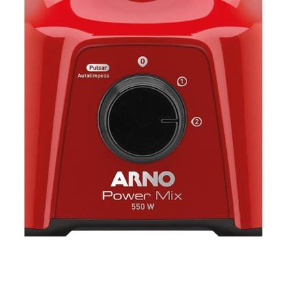 Imagem de Liquidificador Arno LQ11 Power Mix  Copo de Plástico 2 Velocidades + Pulsar 550W Vermelho