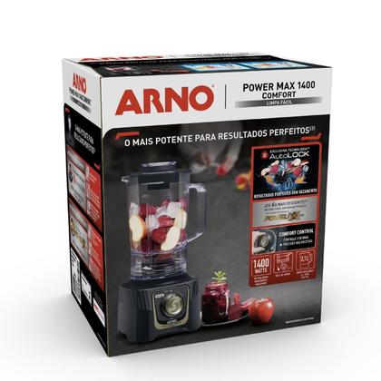 Imagem de Liquidificador Arno Power Max Autolock LN82 15 Velocidades 1400W Preto e Cinza