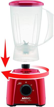 Imagem de Liquidificador Arno Power Mix 2Litros - Vermelho 220V