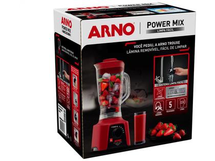 Imagem de Liquidificador Arno Power Mix Limpa Fácil Vermelho