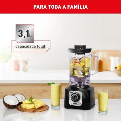 Imagem de Liquidificador Arno Powermax 1400W Preto LN65 220V