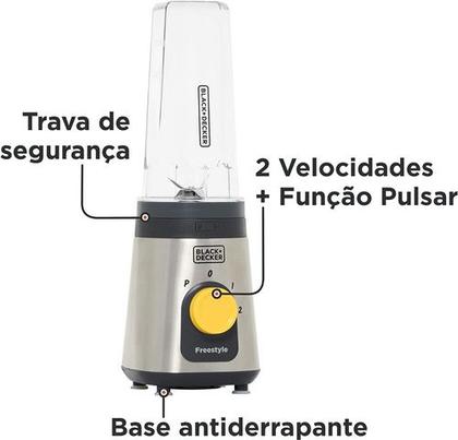 Imagem de Liquidificador Blender Portatil Lp320 Mixer Black and decker Preto 220v