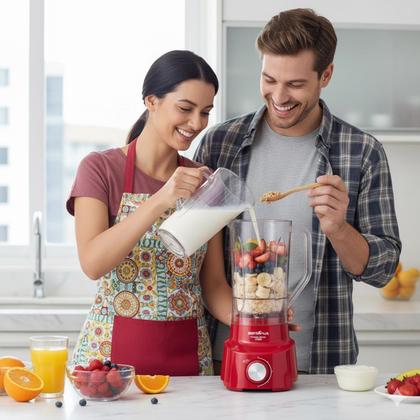 Imagem de Liquidificador Britânia Diamante 800 4 Velocidades 2,65 Litros 1050 Watts Vermelho 127V