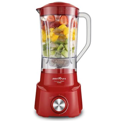 Imagem de Liquidificador Britânia Diamante 800 4 Velocidades 2,65 Litros 1050 Watts Vermelho 127V