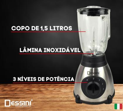 Imagem de Liquidificador Copo de Vidro Modelo Italiano Estilo Ninja