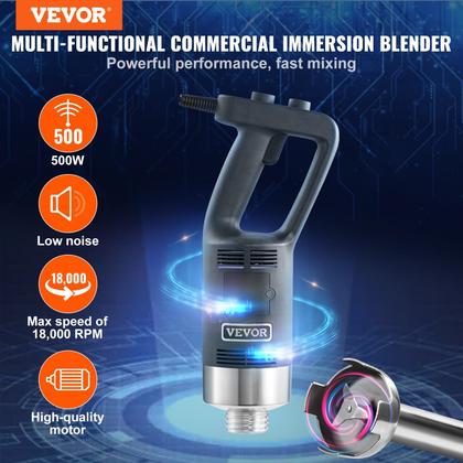 Imagem de Liquidificador de imersão comercial VEVOR 500W 50cm com lâmina 304