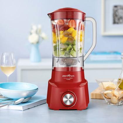 Imagem de Liquidificador Elétrico Britânia Diamante 800V 2,65 Litros 4 Velocidades 1050 Watts Vermelho 220V