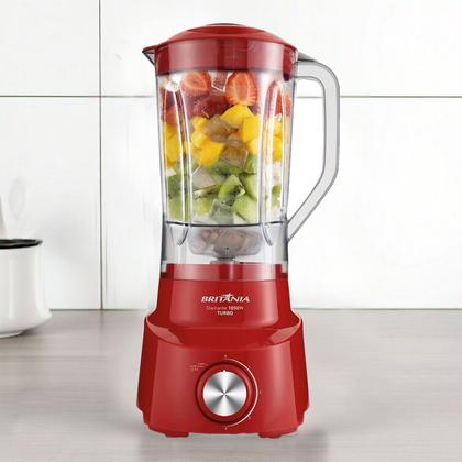 Imagem de Liquidificador Elétrico Britânia Diamante 800V 2,65 Litros 4 Velocidades 1050 Watts Vermelho 220V