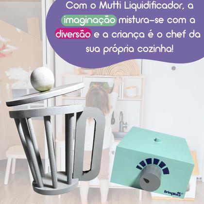 Imagem de Liquidificador em Madeira Brinquedo Faz de Conta