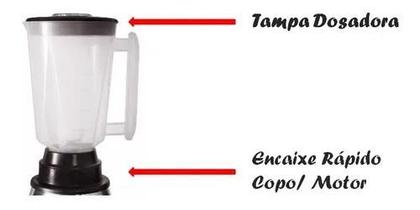 Imagem de Liquidificador Industrial Alta Rotação Inox Potente 1,5 Litros  800W Copo PP