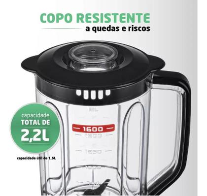 Imagem de Liquidificador Mondial L-99 3 Veloc 550W 2,2 Litros 110/127v