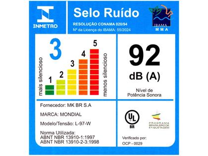 Imagem de Liquidificador Mondial Pratic Power L-97-W 2 Velocidades + Pulsar 550W Branco