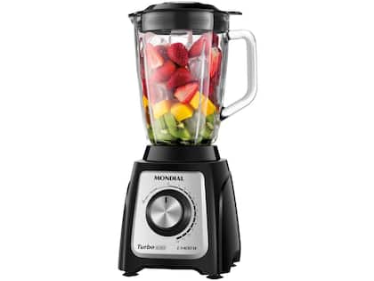 Liquidificador Mondial Turbo Glass L-1400-GI 2.2 Litros 12 Velocidades 1400W