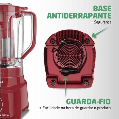 Imagem de Liquidificador Mondial Turbo L-900 Fr 220V Vermelho